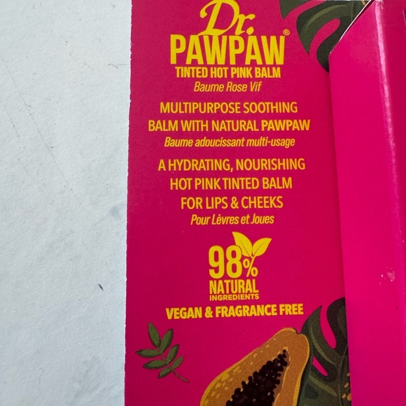 Dr Paw Paw tinted balm - 2 pack- pink & coral for cheeks and lips! 98% natural - Picture 4 of 8